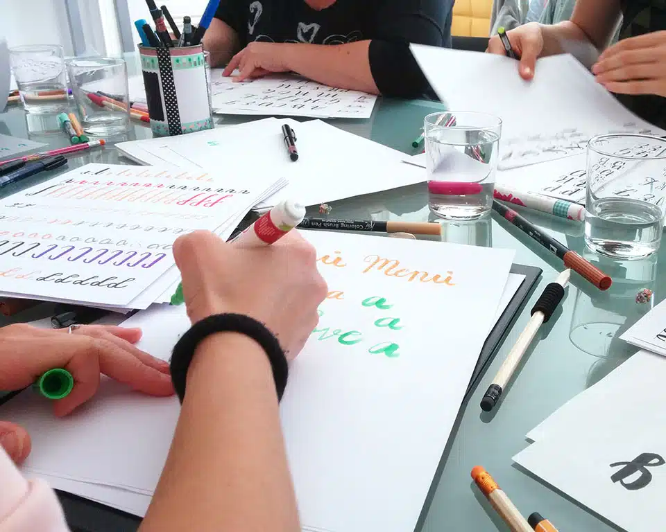 Einblick in den Brush Lettering Workshop