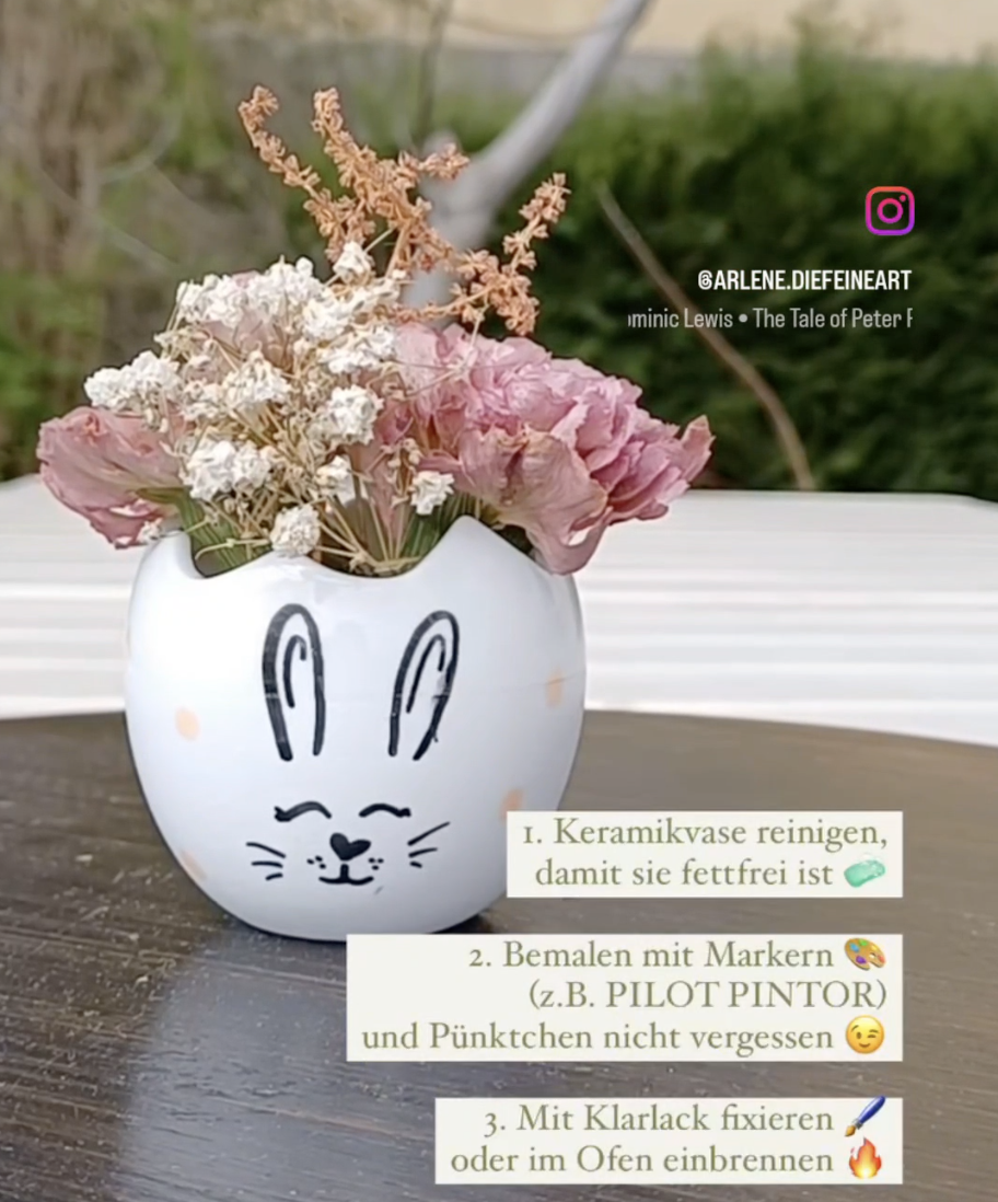 OsterVase Upcycling Idee Kreativ mit Kindern Basteln mit Kindern