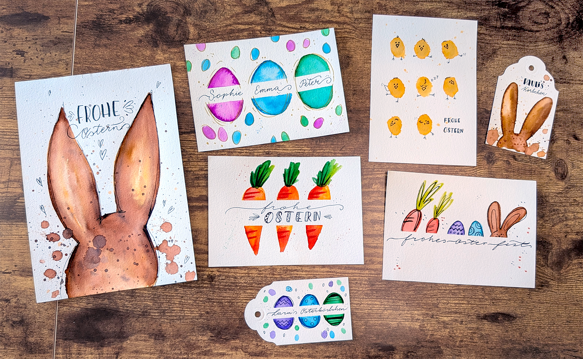 osterkarten handgemacht kreative osterkarten